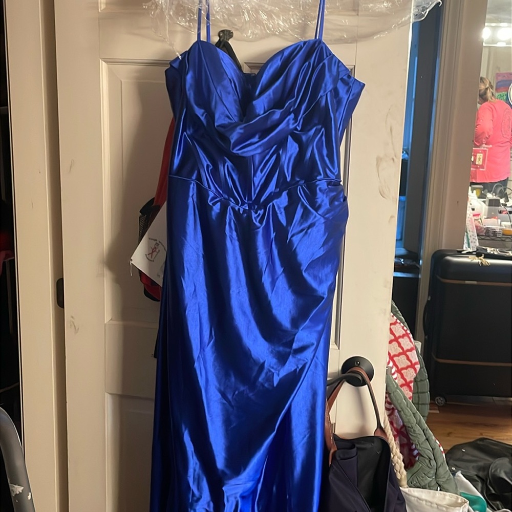 Royal Blue Prom Dress from JVN by Jovani style #26402